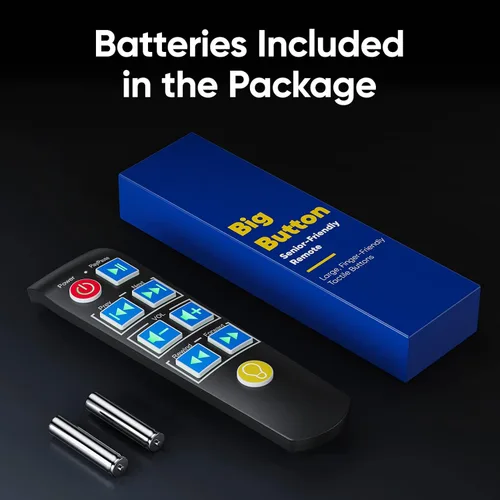 Vista 9 de Paquete de reproductores de DVD para TV con control remoto de botones grandes