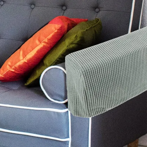 Vista 9 de BESPORTBLE Protectores de brazo de silla, funda elástica para reposabrazos de sofá, funda protectora elástica para el hogar, oficina, sillón