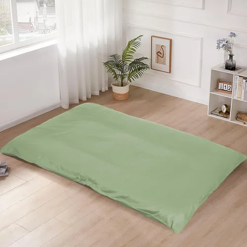 Vista 14 de Funda de colchón de futón de piso 100% algodón (solo funda), funda de futón con cremallera lavable suave amigable con la piel para colchón de futón