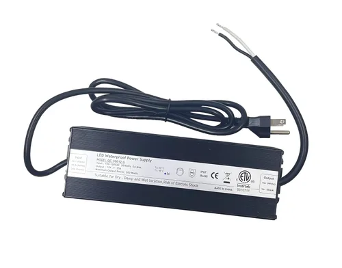 Vista 7 de Transformador LED de 60 W 12 V con certificación ETL, fuente de alimentación impermeable IP65, adaptador de bajo voltaje de 100-277 V CA a 12 V CC