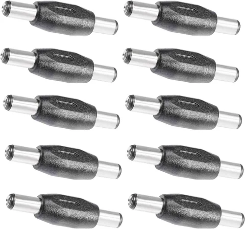 Vista 8 de 10 conectores BNC hembra a hembra y DC macho a macho de 0.217 in x 0.083 in, adaptador de conector de cable de alimentación de 12 V 5A, adaptador
