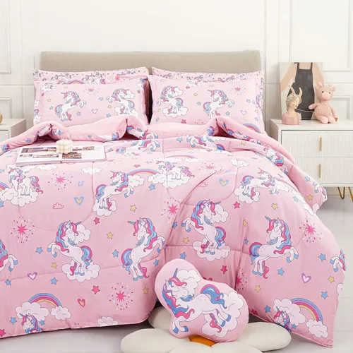 Vista 23 de Mooreeke Juego de edredón tamaño Twin para niños de 6 piezas, juego de ropa de cama azul camión para adolescentes, ropa de cama de microfibra suave