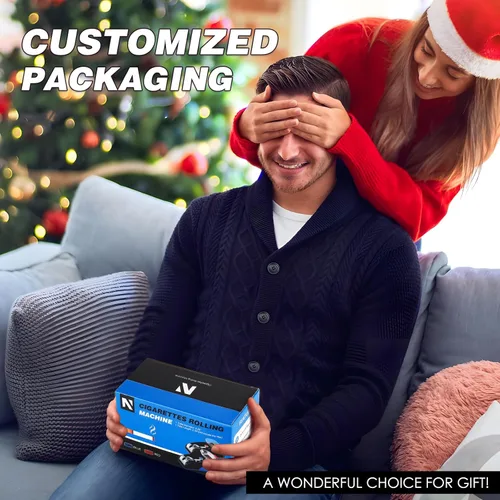 Vista 2 de NEWTRY Máquina Enrolladora de Cigarrillos, Rodillo Automático, Mini Inyector Eléctrico de Tabaco (Azul)