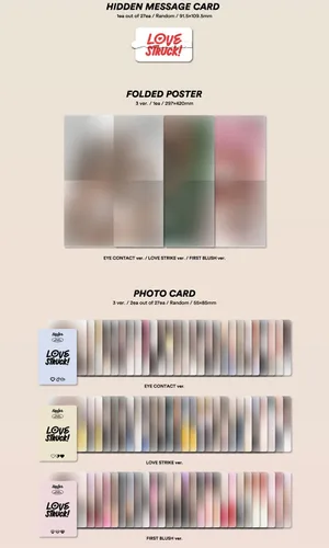 Vista 5 de KEP1ER LOVESTRUCK! The 4th Mini Album ( FIRST BLUSH Ver. + First Press Folded Poster ) K-POP SEALED