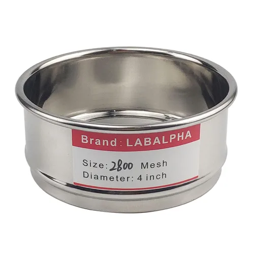 Vista 7 de LABALPHA Bandeja para tamices de laboratorio con tapa, 4'' de diámetro, acero inoxidable 304