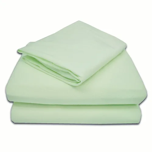 Vista 6 de TL Care Juego de sábanas de 3 piezas de punto de jersey de algodón 100% natural, azul, suave y transpirable, para niños y niñas