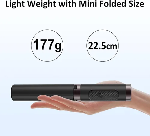 Vista 9 de Selfie Stick - Trípode de aleación de aluminio para selfie stick con soporte de trípode plegable para viajes, rotación de 270 grados, compatible