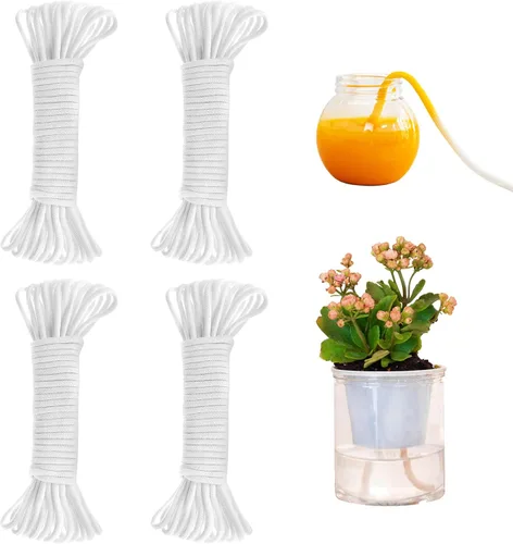 Vista 11 de ORIMERC 4.5m de cordón capilar de mecha de autorriego para vacaciones, cuidador de plantas de bricolaje, dispositivo de sistema de agua automático