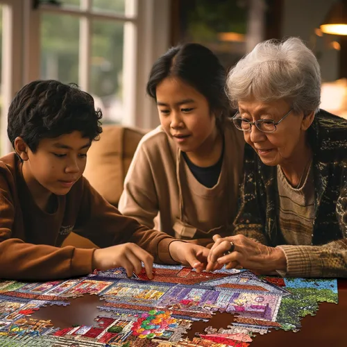 Vista 5 de White Mountain Puzzles - Casa de verano - Rompecabezas de 1000 piezas