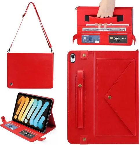 Vista 34 de Funda tipo bolso para iPad mini de 5ª/4ª/3ª/2ª/1ª generación de 7.9 pulgadas, Techcircle funda ligera tipo folio con soporte bandolera con billetera