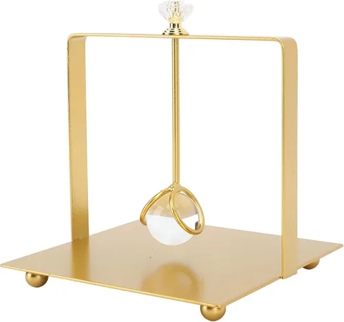 Vista 11 de Square Metal Napkin Holder with Weighted Arm - Elegant Iron Dispenser Stand for Home, Hotel, Restaurant Table Decor(Black)