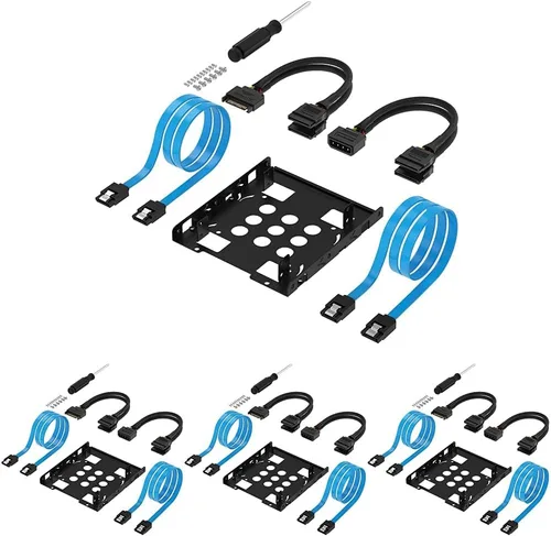 Vista 10 de SABRENT Kit de abrazadera de montaje para disco duro interno de 2.5 pulgadas a 3.5 pulgadas (BK-HDDH)