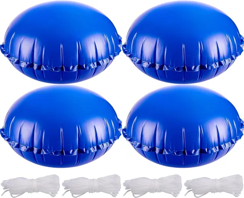 Vista 8 de Sfcddtlg Almohadas de aire de piscina de 4 x 4 pies para piscinas sobre el suelo, almohada redonda de invierno para piscina, almohada de aire