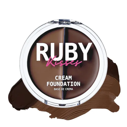 Vista 12 de Ruby Kisses 3D Face Creator - Base y corrector en crema, 12 horas de duración, cobertura media a completa, no grasa, ideal para maquillaje y paleta