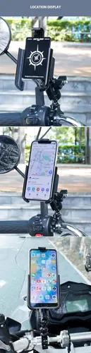 Vista 8 de GUB P50 Bicicleta y Motocicleta Universal Bicicleta Manillar Teléfono Soporte Ajustable Soporte de Teléfono