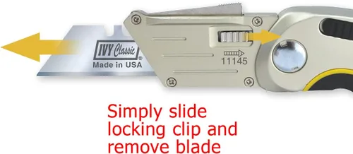 Vista 5 de IVY Classic 11145 Hinge-Loc Cuchillo utilitario plegable, 1/tarjeta