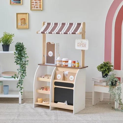 Vista 2 de Teamson Kids Espresso Treats - Soporte de madera para café