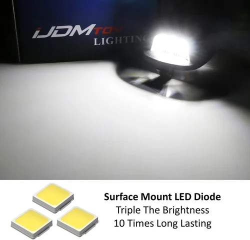 Vista 2 de iJDMTOY OEM-Fit - Kit de luz LED completa para placa de matrícula de 3 W, compatible con Nissan Xterra Frontier Navara de 1ª generación, alimentado