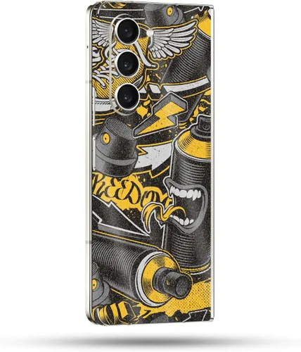 Vista 38 de MightySkins Skin compatible con Samsung Galaxy Z Fold 5 - Puppy Fall Funda protectora de vinilo duradera y única Fácil de aplicar, quitar