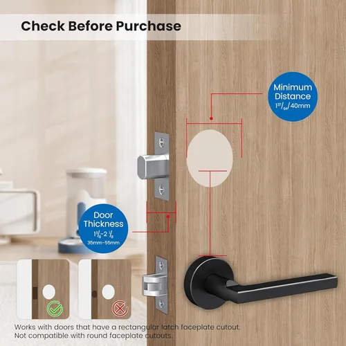 Vista 7 de Cerradura de puerta inteligente con teclado, cerradura de puerta de huellas dactilares, cerrojos electrónicos de entrada sin llave, Bluetooth