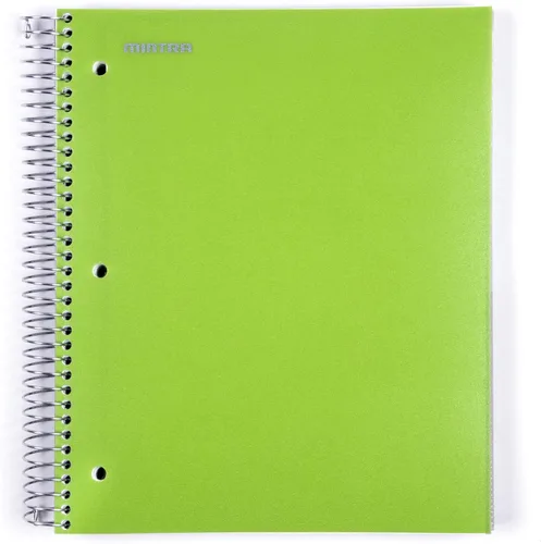 Vista 15 de Mintra Office Cuadernos de Espiral Duraderos, 5 Materias (Hielo Ártico, Rayado Universitario 1pk)
