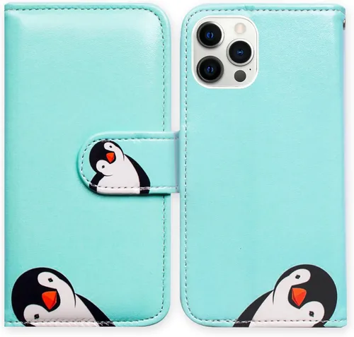 Vista 28 de Bcov Funda para iPhone 14 Pro Max, diseño de pájaro negro y verde con tapa para teléfono, con ranura para tarjetas, soporte para iPhone 14 Pro Max