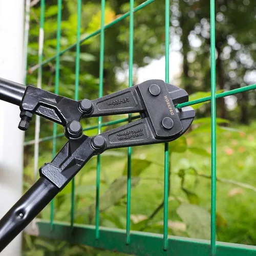 Vista 7 de WORKPRO Bolt Cutter, 24-Inch, Chrome Vanadium Steel Blade for Cutting Pad Locks, Soft metal,Rivets and Chain, Bi-Material Handle with Soft Rubber