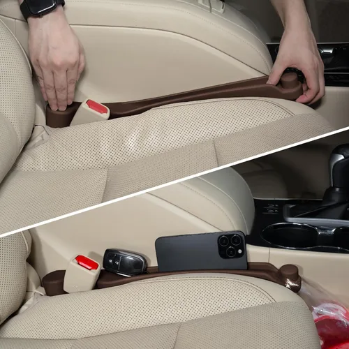 Vista 13 de Givifive Juego de 2 Rellenos de Espacios para Asientos de Automóvil, Espuma Suave Multifuncional Relleno de Espacios Laterales del Asiento