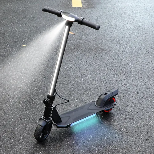 Vista 3 de Foldable Electric Scooter for Kids, with Bright Front LED Lights,Shining Pedal Lights, LED Display, Dual Brakes 150W Motor Kids Electric Scooter