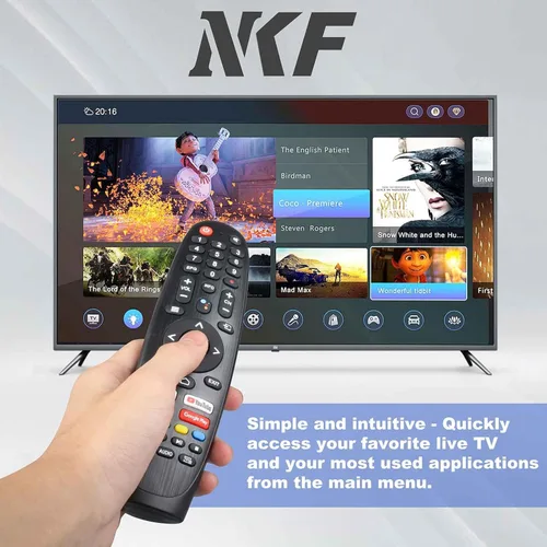 Vista 6 de EC32V2HA EC40V2FA Reemplazo de control remoto para Caixun Android TV Remote y BLAUPUNKT, para SANSUI TV Remote y ARRQW