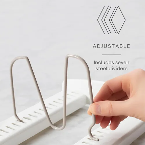 Vista 2 de YouCopia StoreMore Organizador ajustable para tapas de ollas, estándar, blanco