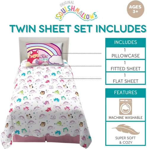 Vista 92 de Franco - Juego de sábanas de microfibra súper suave para niños, tamaño individual, Hello Kitty