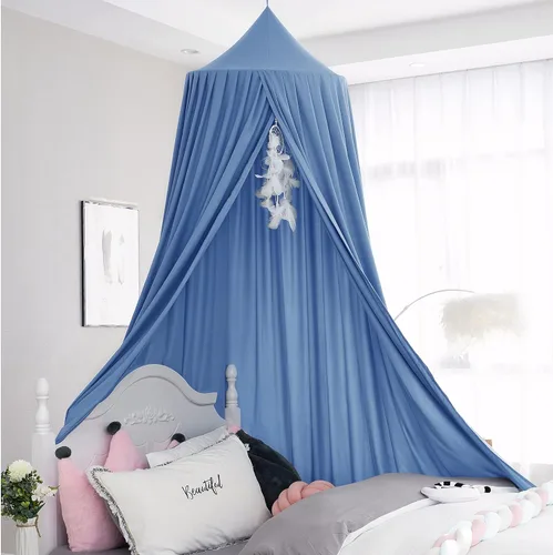 Vista 10 de Toldo de cama extragrande para niños y niñas, decoración de dormitorio, cuna, cuarto de bebé, colgante con bloqueo de luz, rincón de lectura
