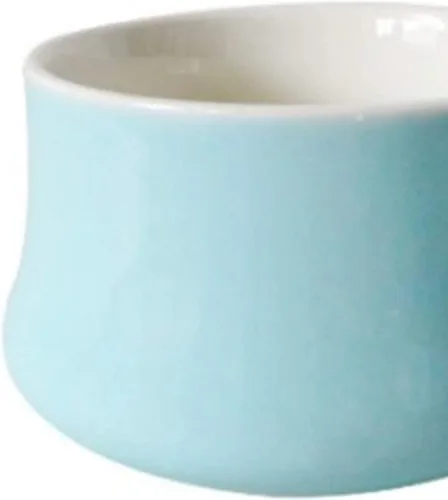 Vista 5 de qiuqiu Olla de leche esmaltada con mango de madera antiadherente de cerámica mini olla calentador de mantequilla sartén vaporera para sopa, Azul