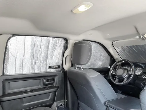 Vista 6 de YelloPro - Parasol para ventana lateral para asiento delantero, ajuste personalizado para Dodge RAM 255 2010 2011 2012 2013 2014 2015 2016 2017 2018