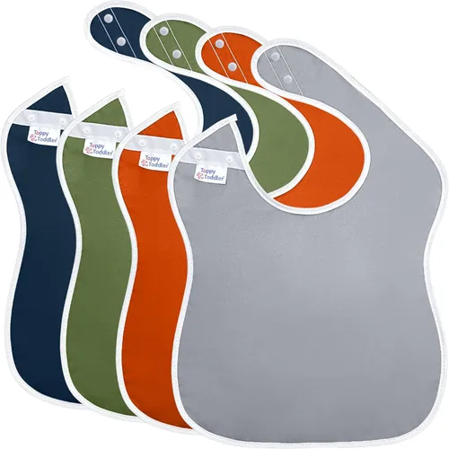 Vista 10 de Baberos grandes impermeables para exteriores, colección de 4 unidades, 12 unidades, 48