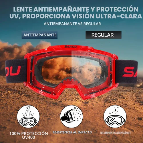 Vista 5 de SAKOU Gafas antivaho para niños y jóvenes de 3 a 12 años Negro