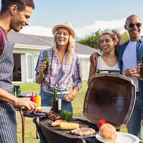 Vista 7 de Stanbroil Manguera de propano de 5 pies con ajuste QCC1/tipo 1, manguera divisora en Y de 2 vías con válvula de cierre, perfecta para campamento