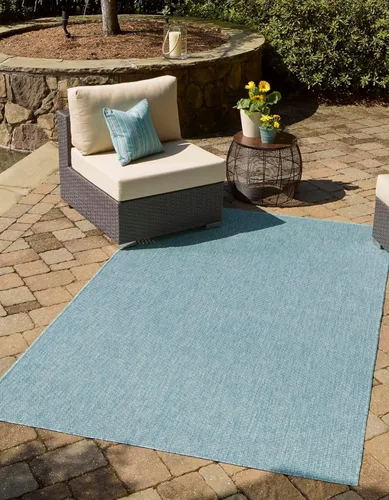 Vista 27 de Rugs.com Outdoor Solid Collection - Alfombra de pelo plano beige de 2 x 3 pulgadas, perfecta para entradas, cocinas, rincones de desayuno, piezas