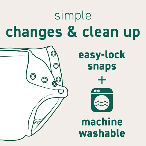 Vista 5 de Green Sprouts - Pañal de natación reutilizable con broches de presión para bebés y niños pequeños, Azul marino