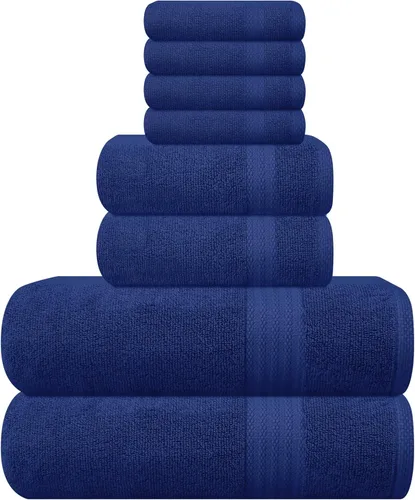 Vista 54 de GLAMBURG Sábana de baño de algodón extra grande premium de 700 GSM 35x70 - 100% algodón peinado - Calidad de hotel y spa de lujo - Duradera
