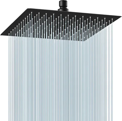 Vista 15 de Midanya Cabezal de ducha de lluvia, cabezal de ducha grande de acero inoxidable de alta presión, cabezal de ducha cuadrado de cascada de baño, Oro