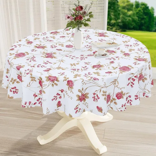 Vista 39 de misaya Mantel rectangular de vinilo impermeable, mantel lavable con reverso de franela, mantel de plástico para cena, picnic, interior y exterior