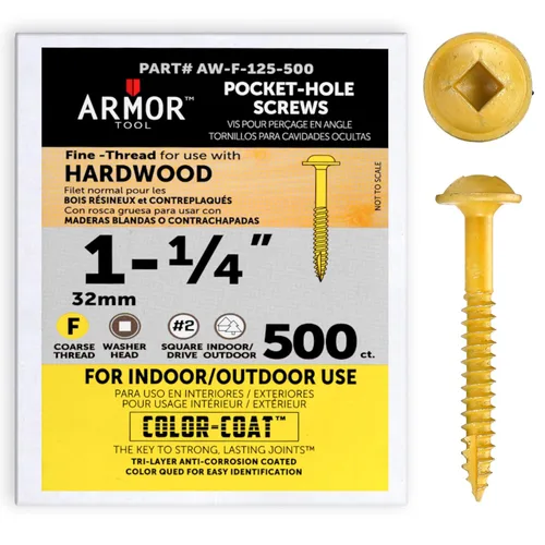 Vista 23 de ARMOR TOOL AP-C-100-100 Tornillos de rosca gruesa de 1 pulgada con revestimiento de color verde y unidad cuadrada