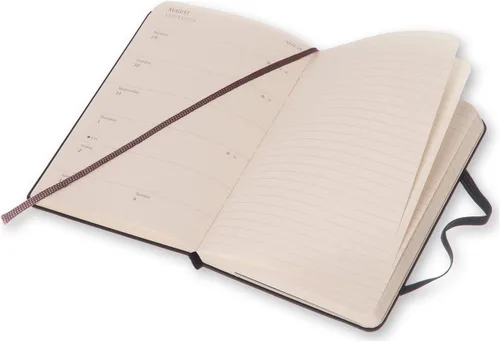 Vista 5 de Moleskine Cuaderno semanal 2016-2017, 18M, bolsillo, negro, tapa dura (3.5 x 5.5)