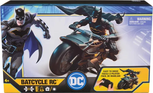 Vista 7 de DC Comics, Batman Stealth - Batcycle de control remoto con figura de acción
