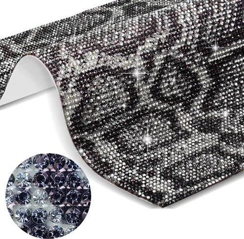 Vista 10 de 12000 calcomanías de diamantes de imitación con estampado de leopardo, hojas de diamantes de imitación de 0.079 pulgadas, calcomanías de cristal
