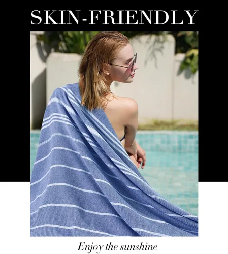 Vista 7 de Toalla de playa turca gigante extra grande, manta de algodón bohemia, toalla de piscina, toalla de nube de secado rápido, microfibra sin arena