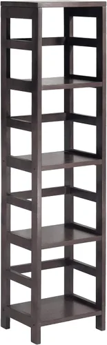 Vista 3 de Estantería estrecha de 4 estantes de la marca Winsome Wood, Espresso
