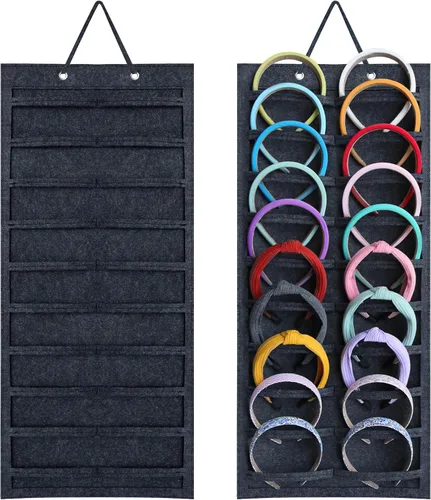 SMUK Organizador de diadema colgante para niñas, soporte para diadema de pared para mujeres, organizador de accesorios para el cabello en la pared